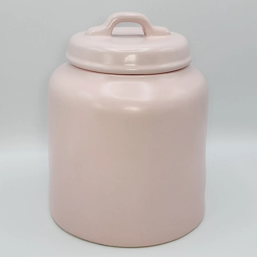 Rae Dunn Happy Easter Pink Ceramic Canister Cookie Jar 8.5in Artisan